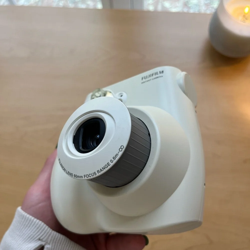 White Fujifilm Instant Camera
